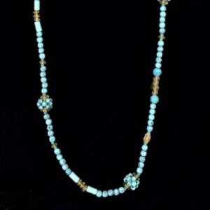 Faux turquoise beaded Liz Claiborne necklace